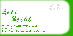 lili weibl business card